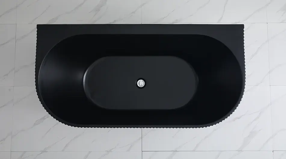Thumbnail: SDFB-5020BW/B Back to Wall Oval Bathtub 1500/1700
