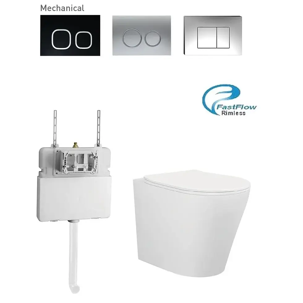 Thumbnail: SBRAVO-II Toilet Suite WITH R&T CISTERN & BUTTON)