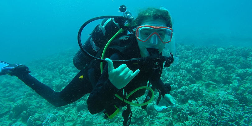 scuba diving student