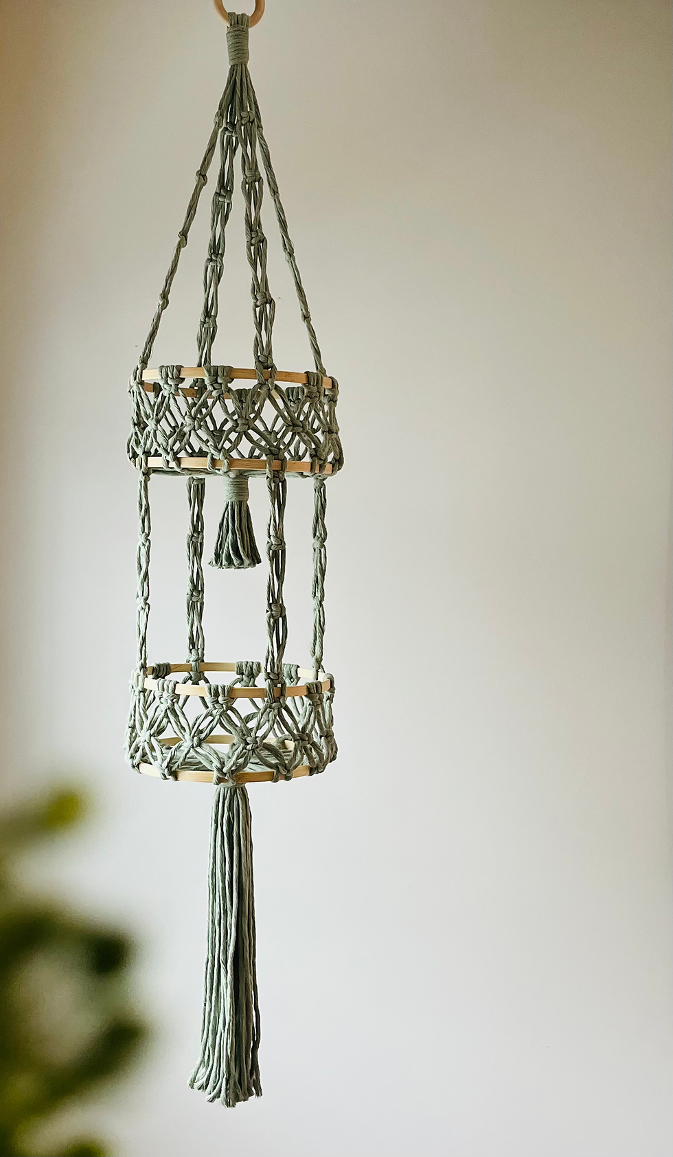 Miniature : Paniers suspendus en macramé