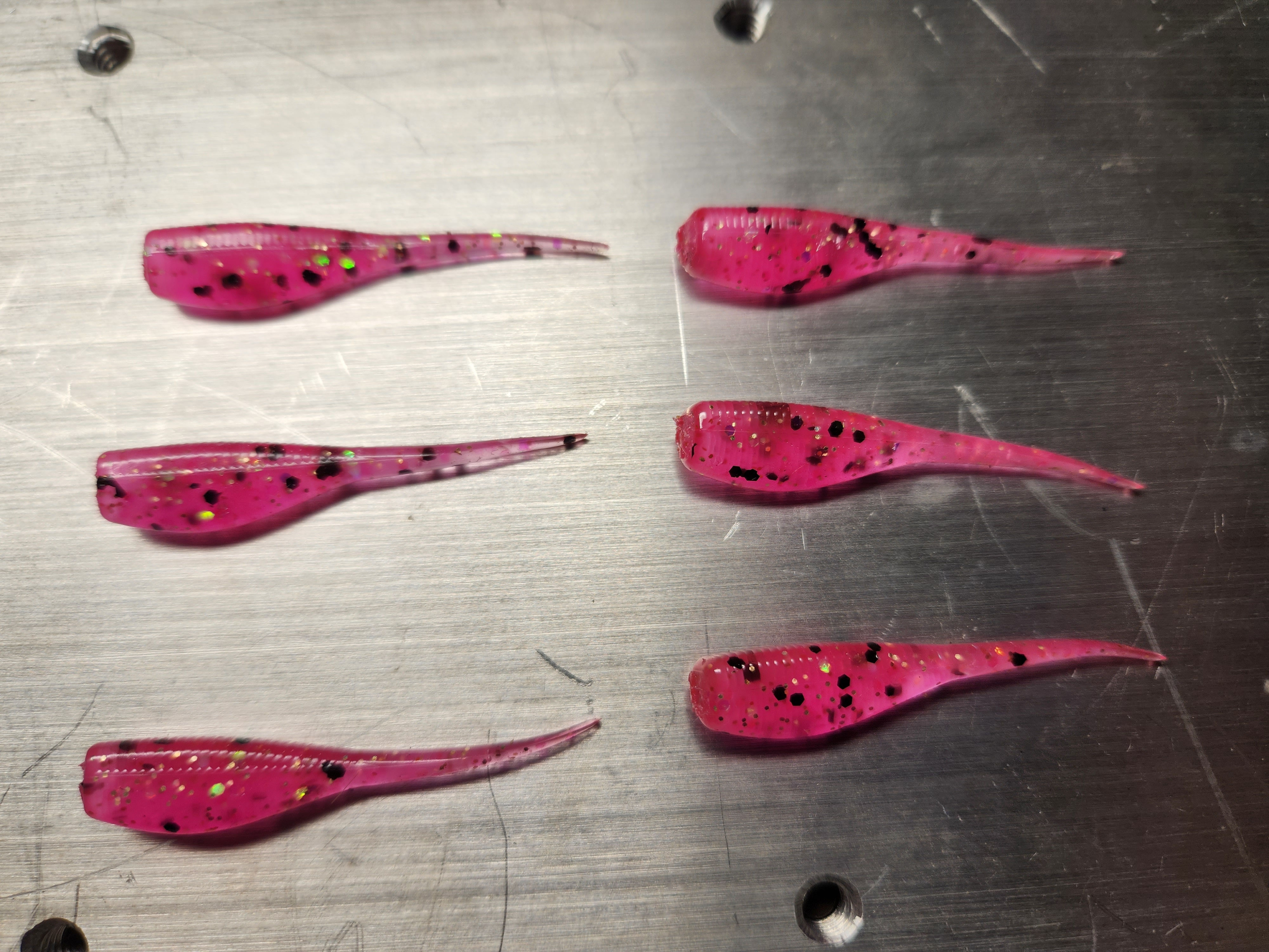 2" Crappie Slayer Hot Pink w/Multi-Flake