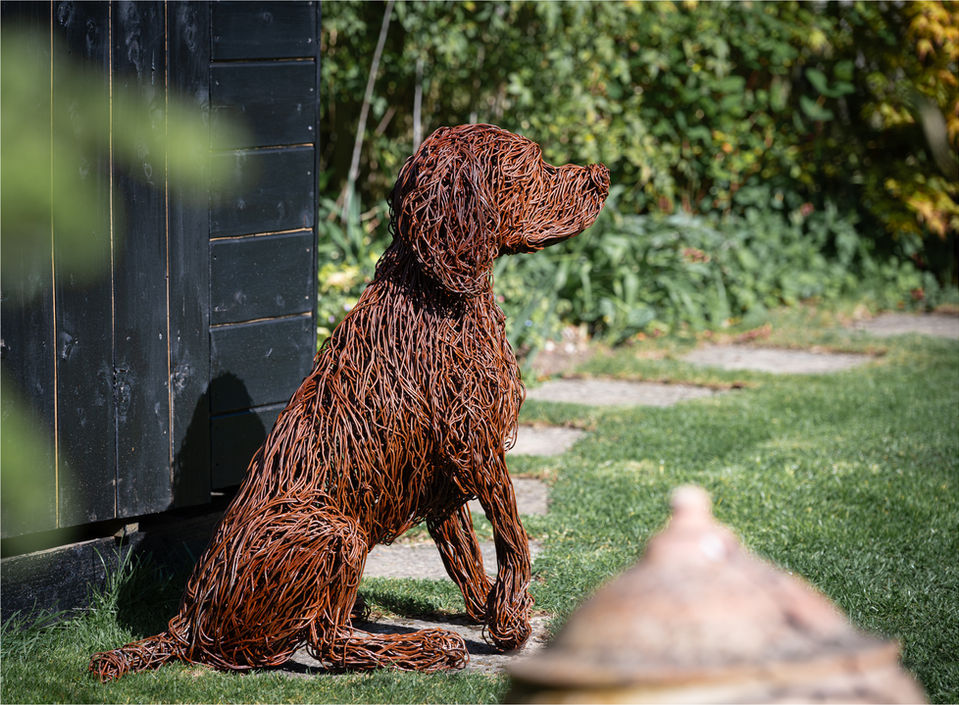 Wire Dog Sculptures by Mark Irwin