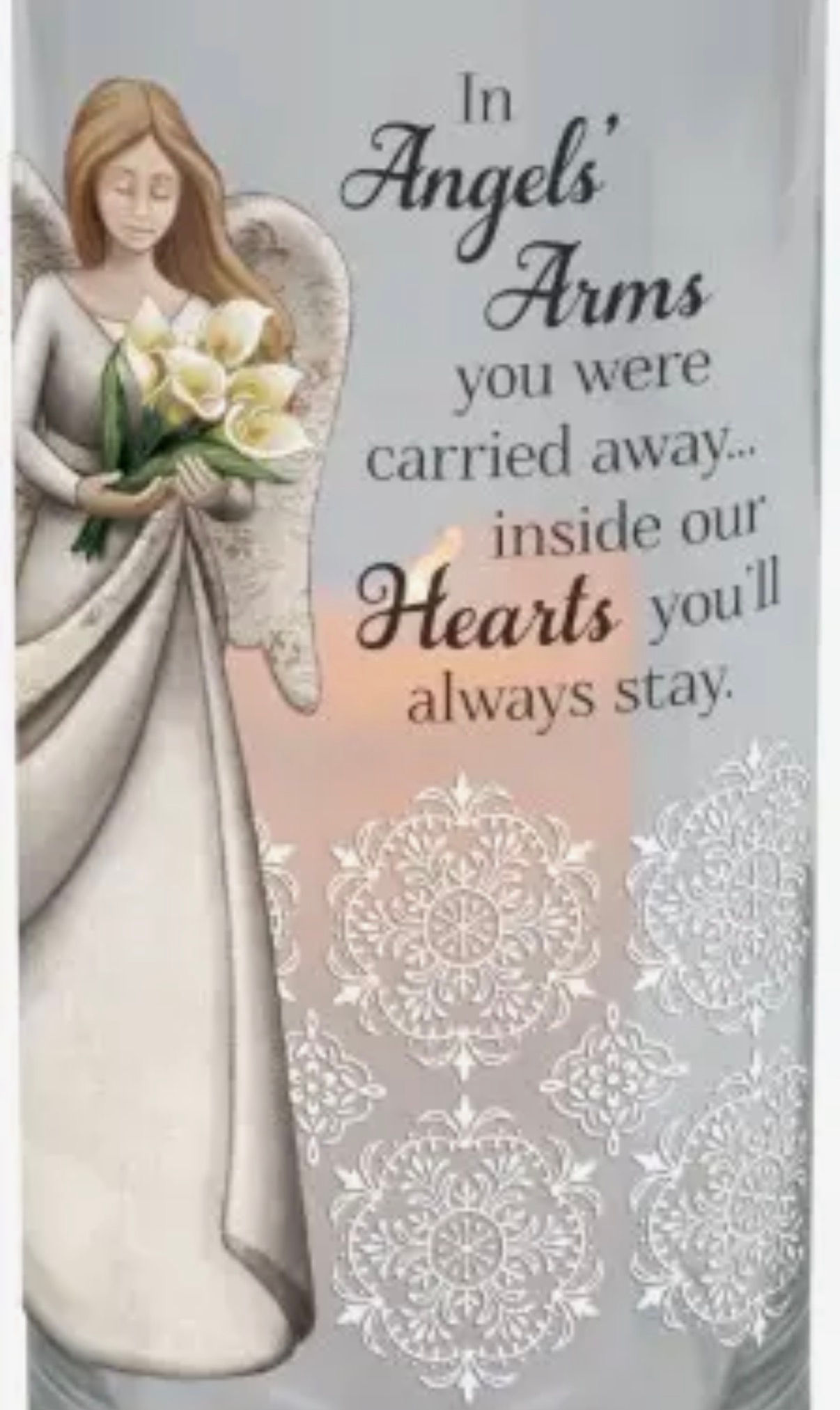 In Angels Arms Hurricane Candle 