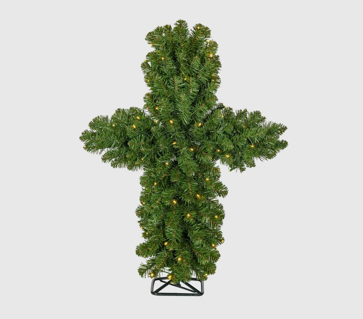 Pine Lighted Cross Tree 