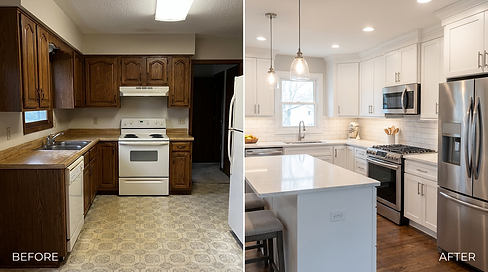 Before and after Renovations
