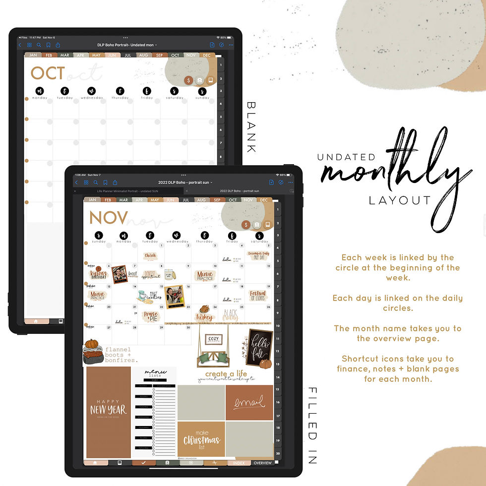 Thumbnail: BOHO Life Planner Portrait Undated