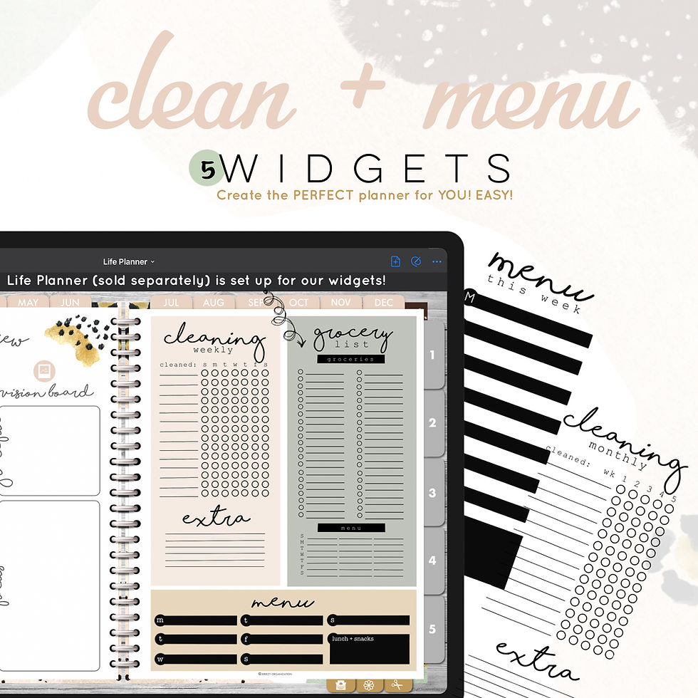 Clean + Menu Widgets