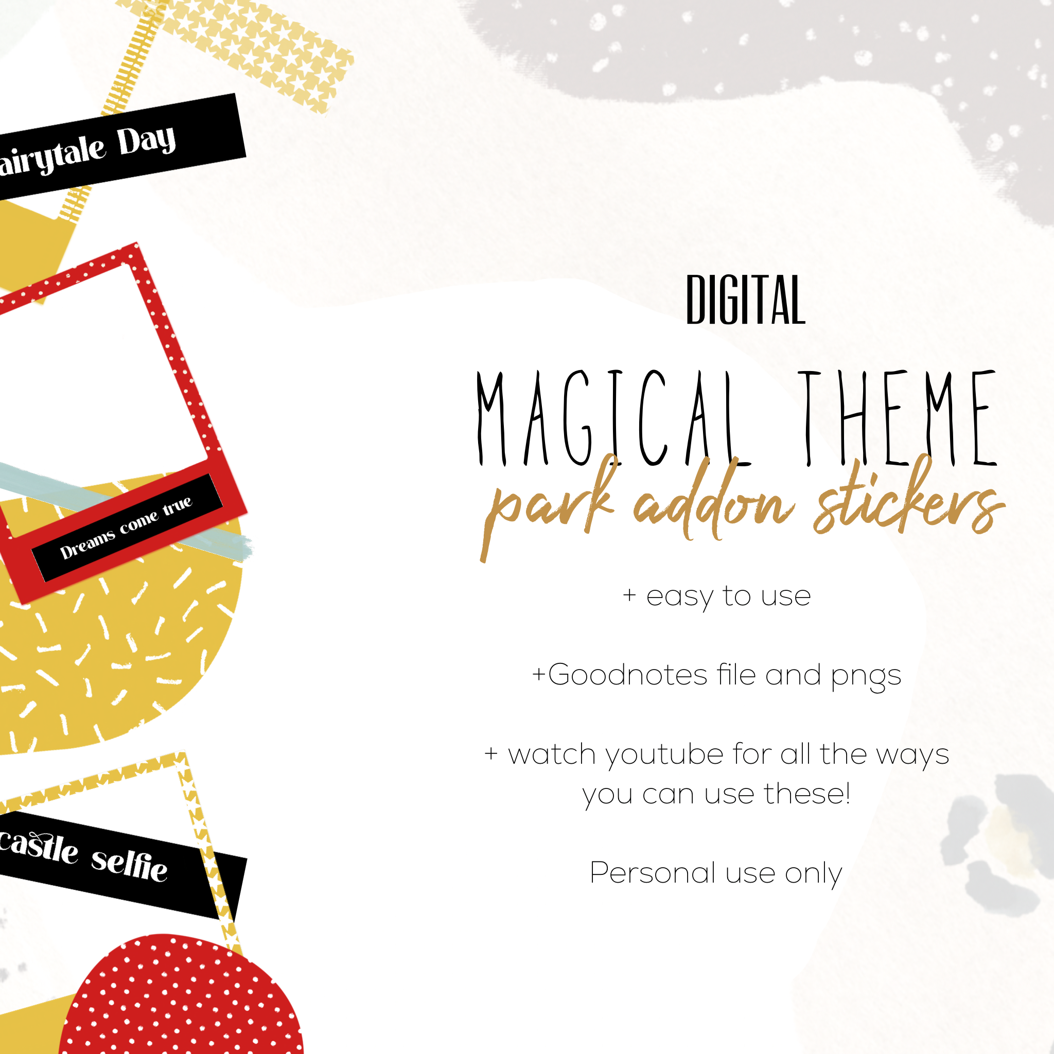Magical Theme Park Add On  Sticker Pack
