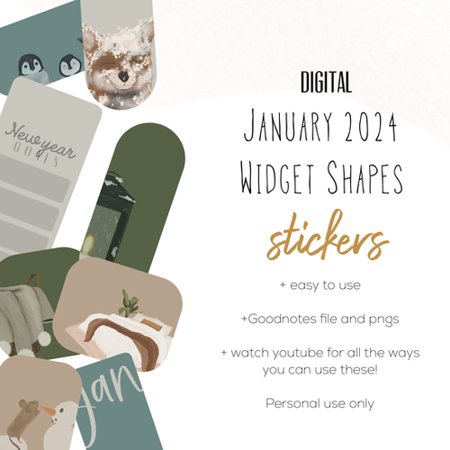 January 2024 Widget Shapes | Breezyorganization