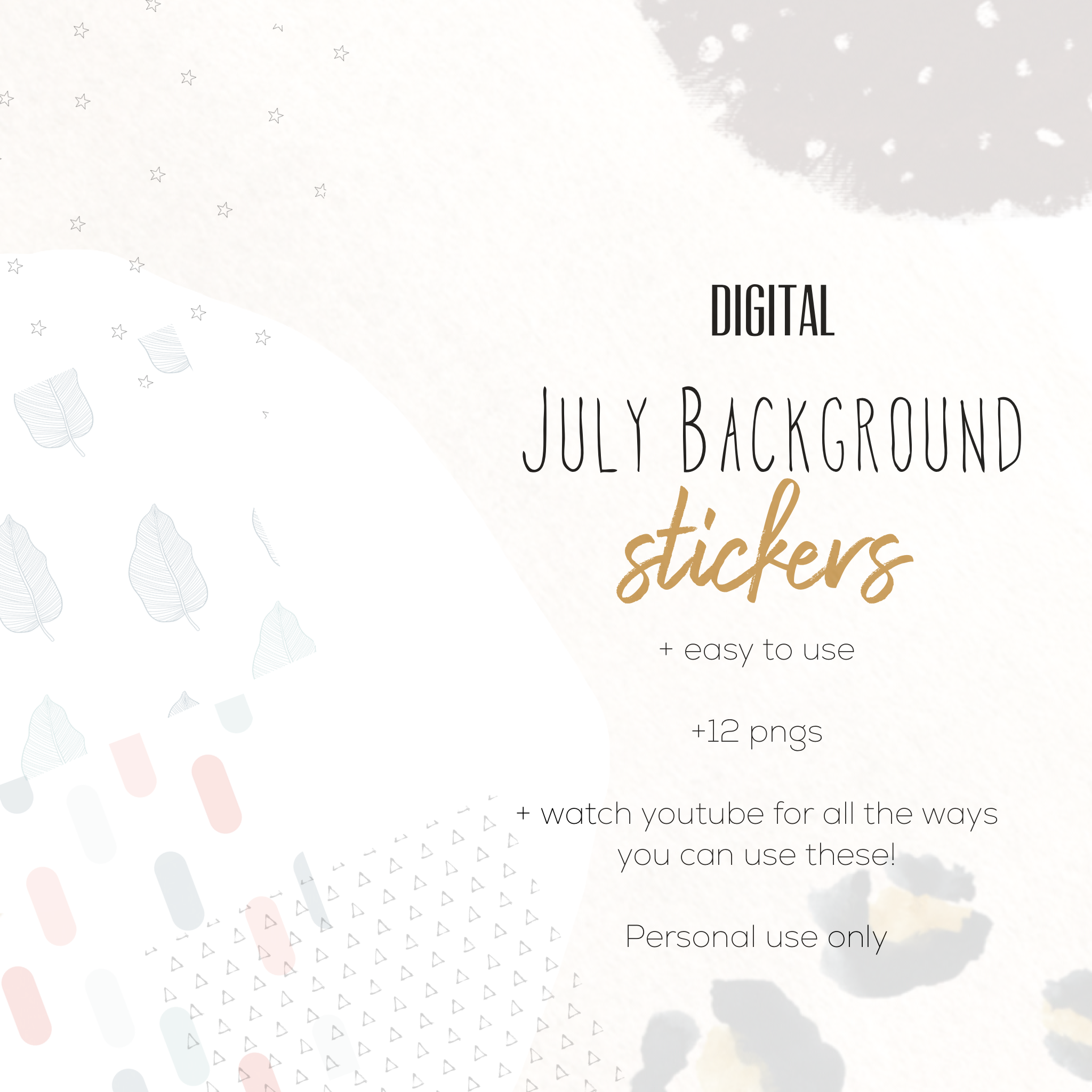 July 24 Background Stickers