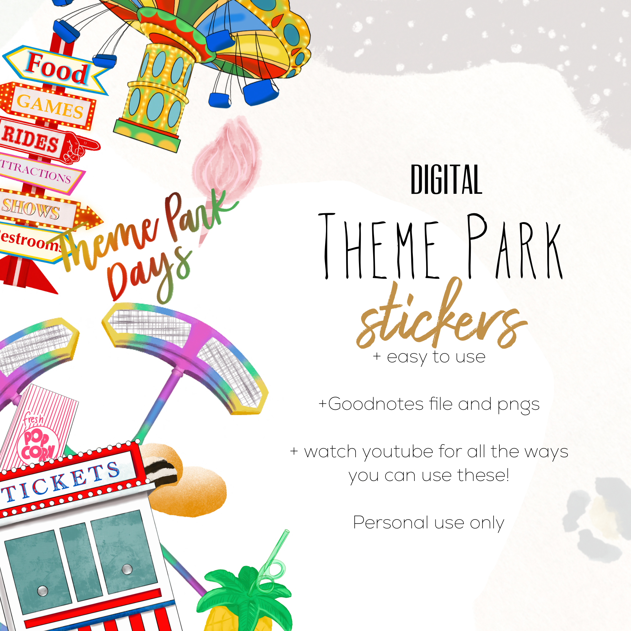 Theme Park 2024 Digital Stickers