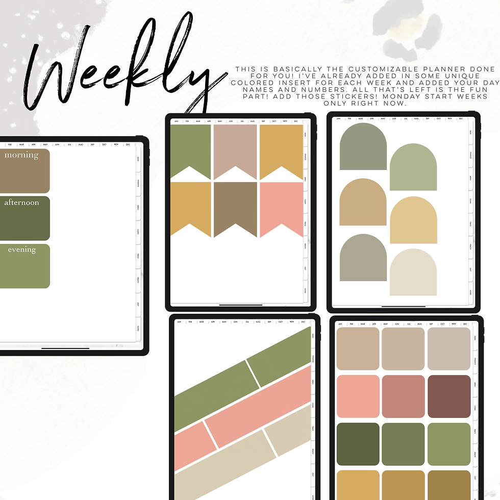 Thumbnail: March  2026 Colored Weekly Digital Inserts
