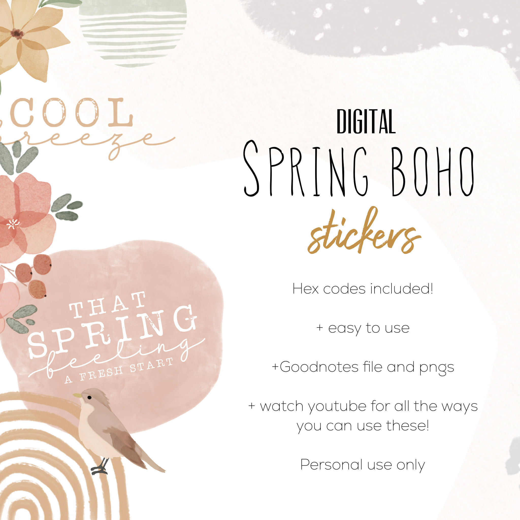Spring Boho Stickers 2022