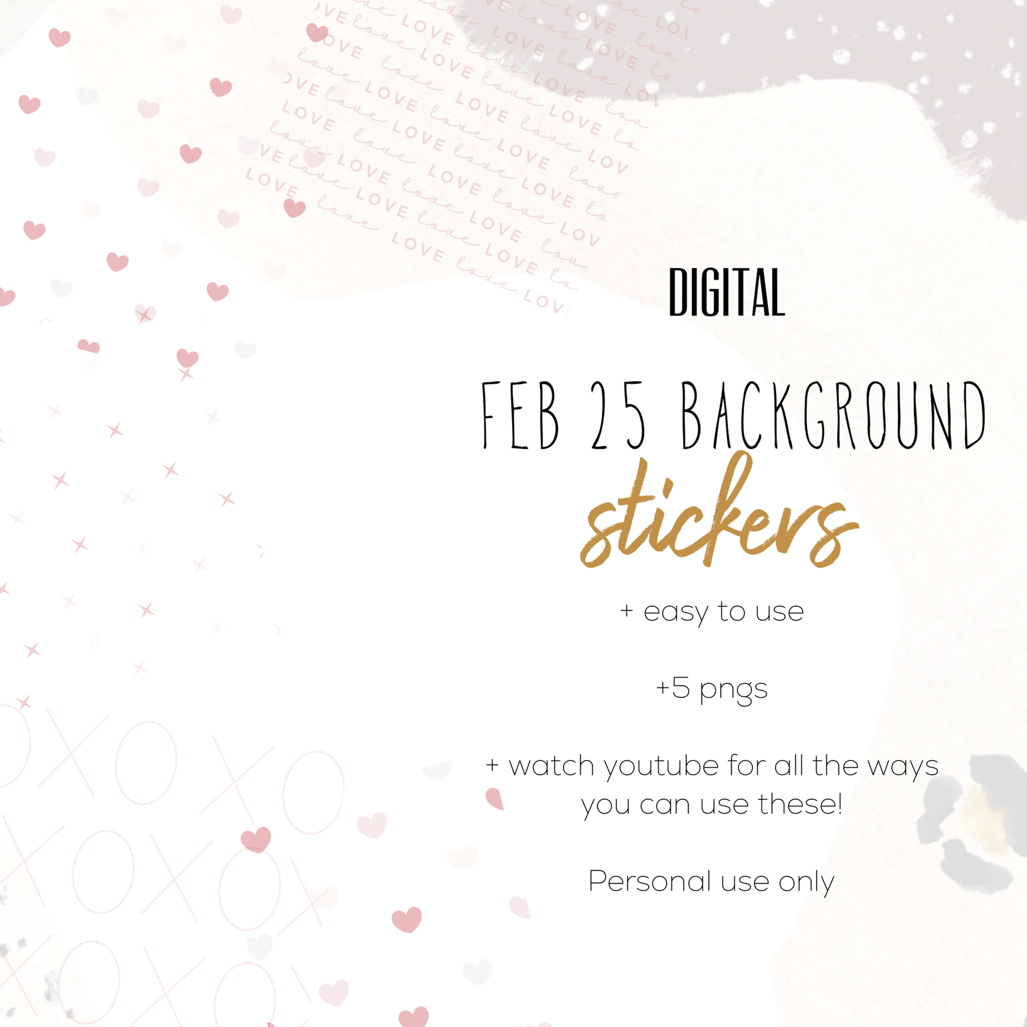 February 25 Background Stickers