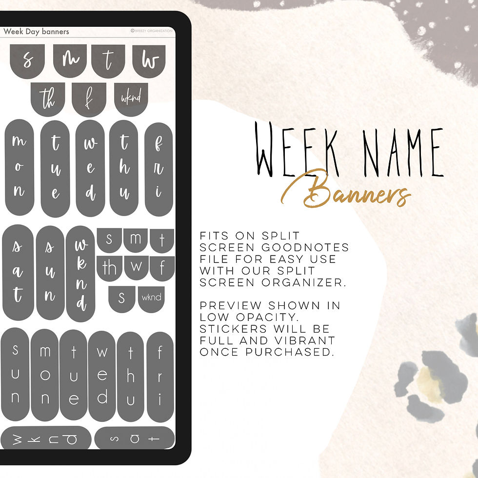 Thumbnail: Week Name Banners