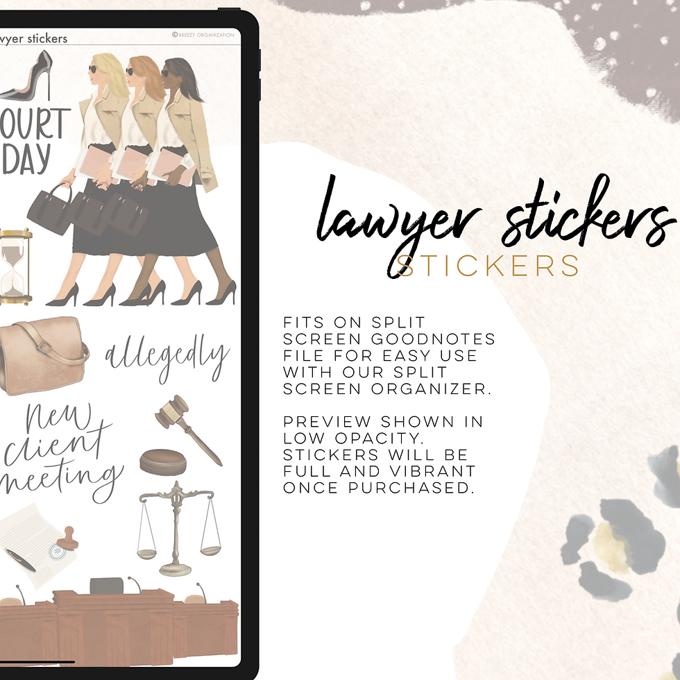Thumbnail: Lawyer Digital Stickers | Digital planning