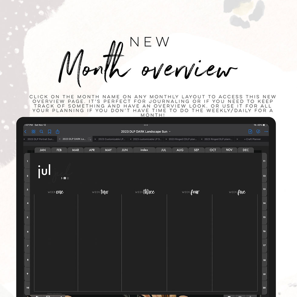 Thumbnail: UNDATED DARK MODE Life Planner LANDSCAPE
