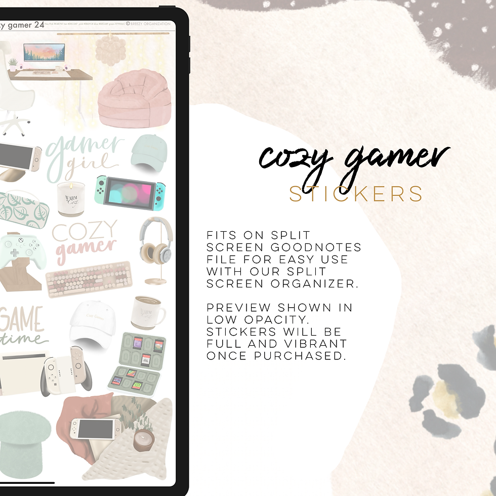 Thumbnail: Cozy Gamer Digital Stickers 2024