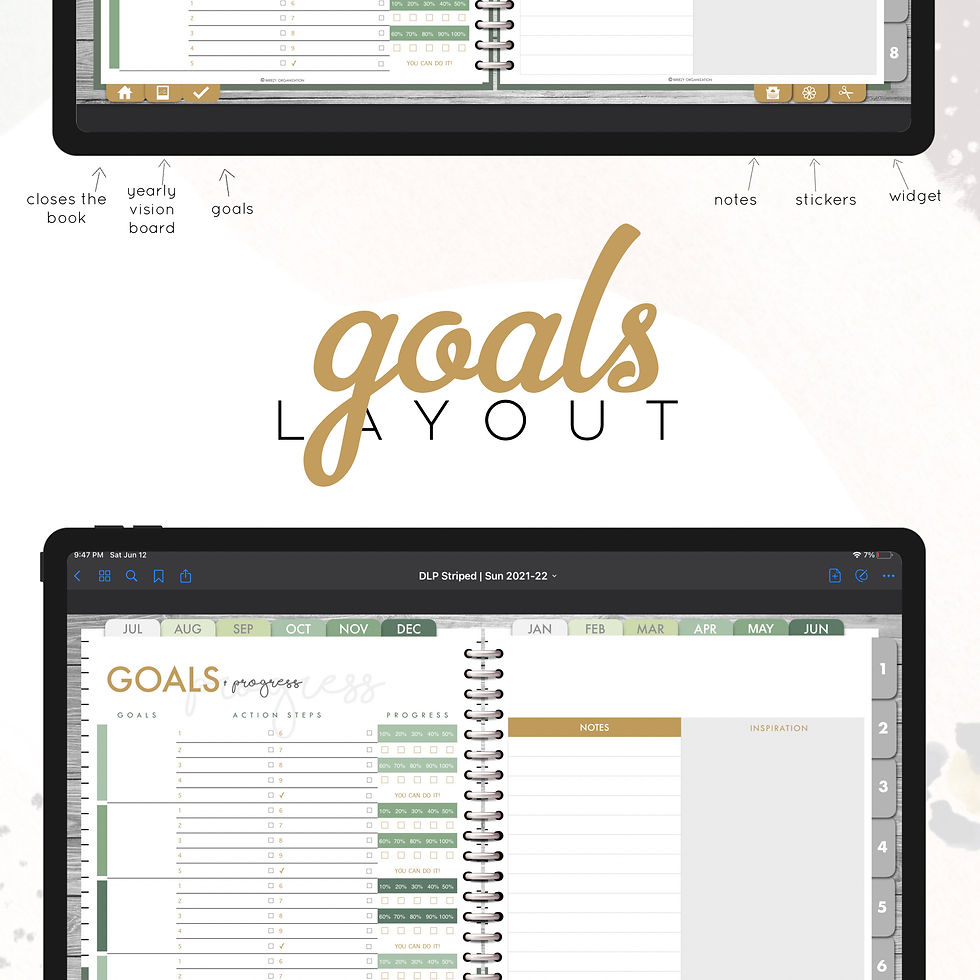 Thumbnail: Undated Daily Life Planner - Striped