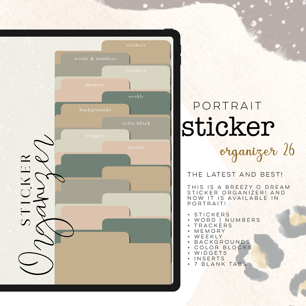 Thumbnail: Portrait Digital Sticker Organizer Pal  26 Splitscreen