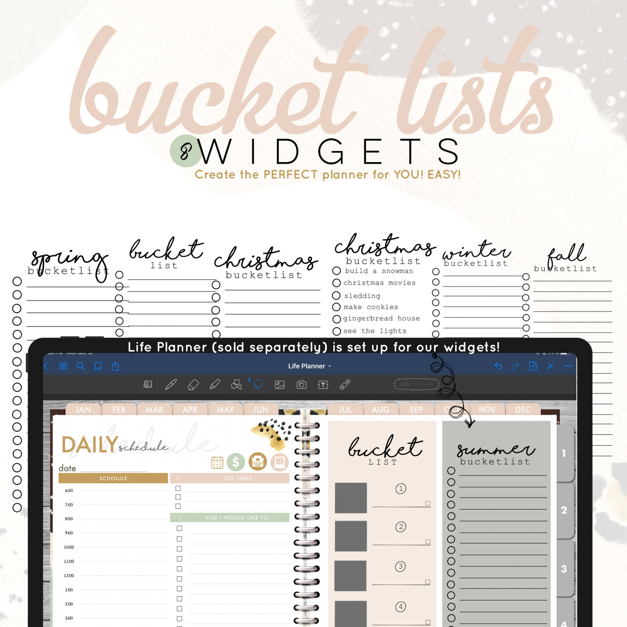 Bucket List Widgets