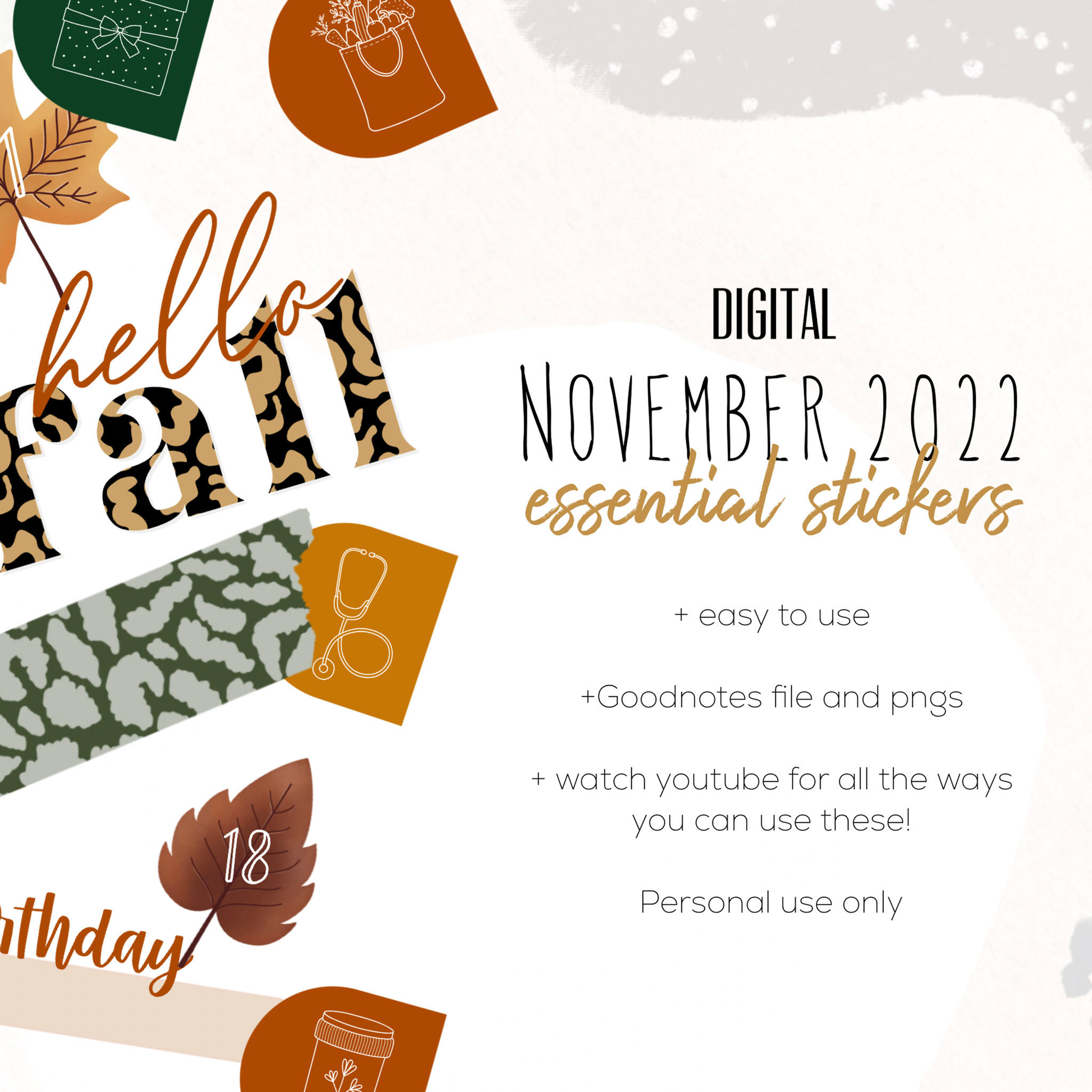 November 2022 Essential Stickers