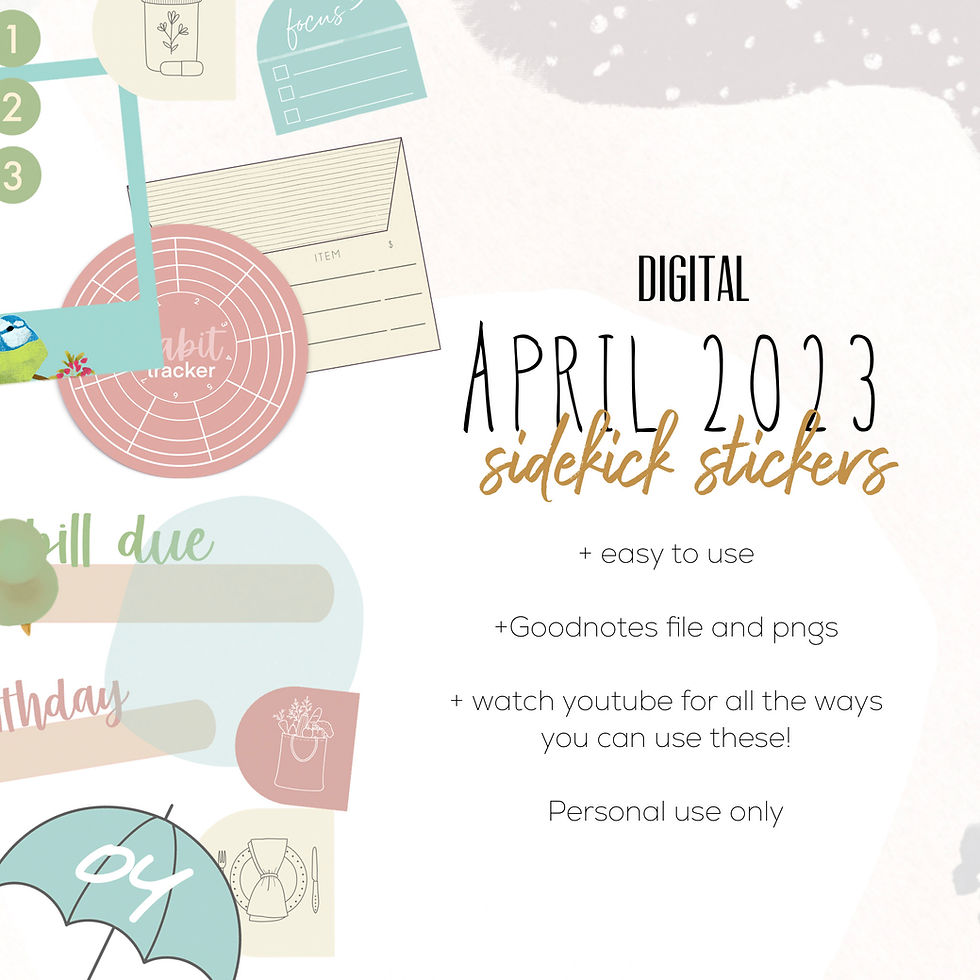 April 2023 Sidekick Stickers