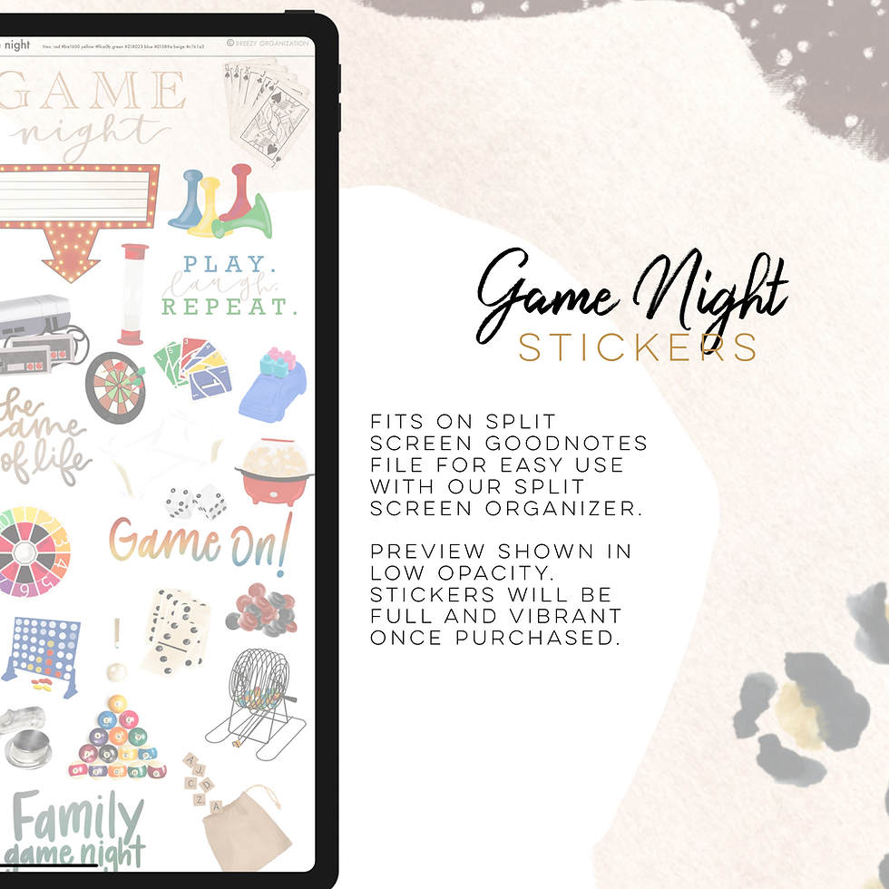 Thumbnail: Game Night Digital Stickers