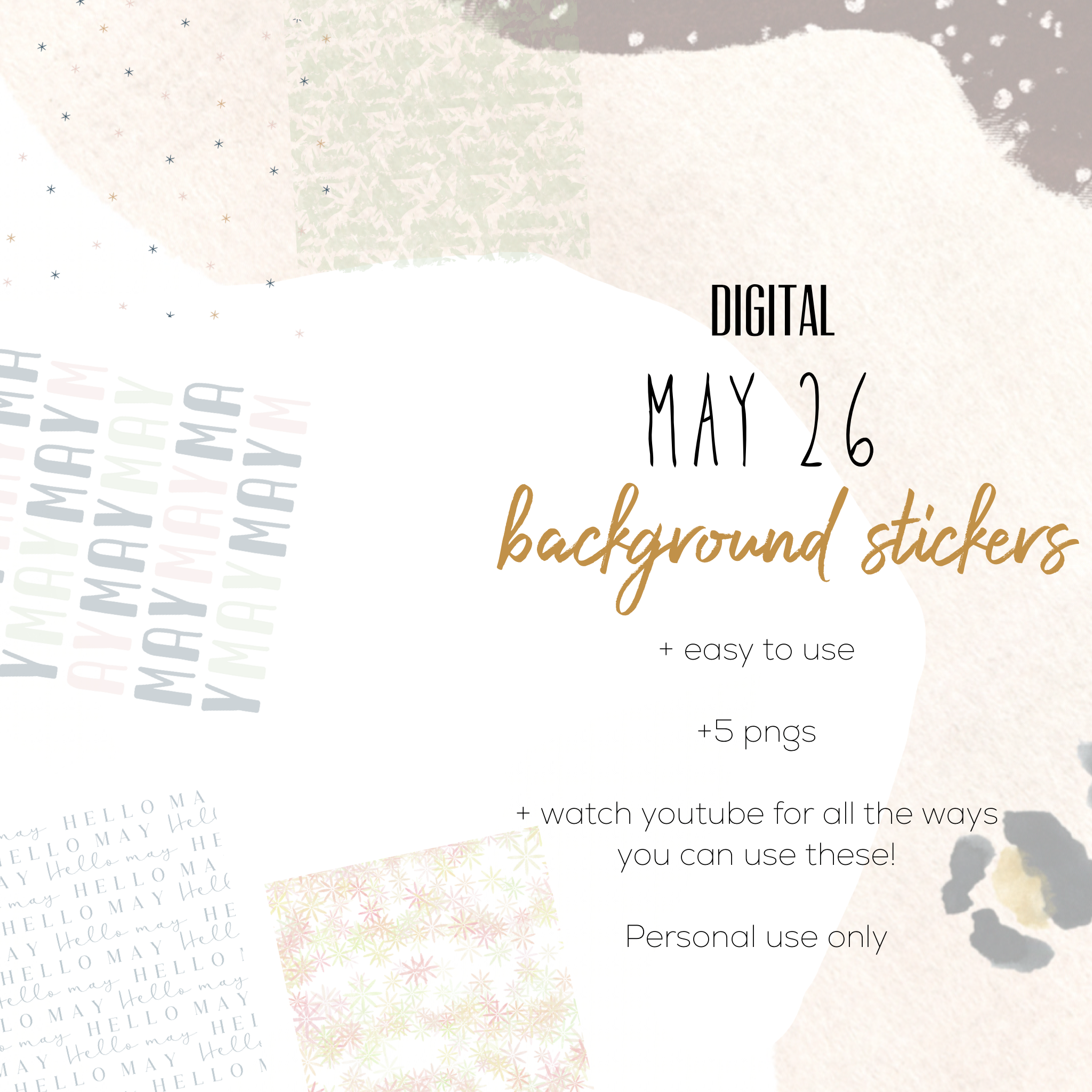 May 26 Background Stickers