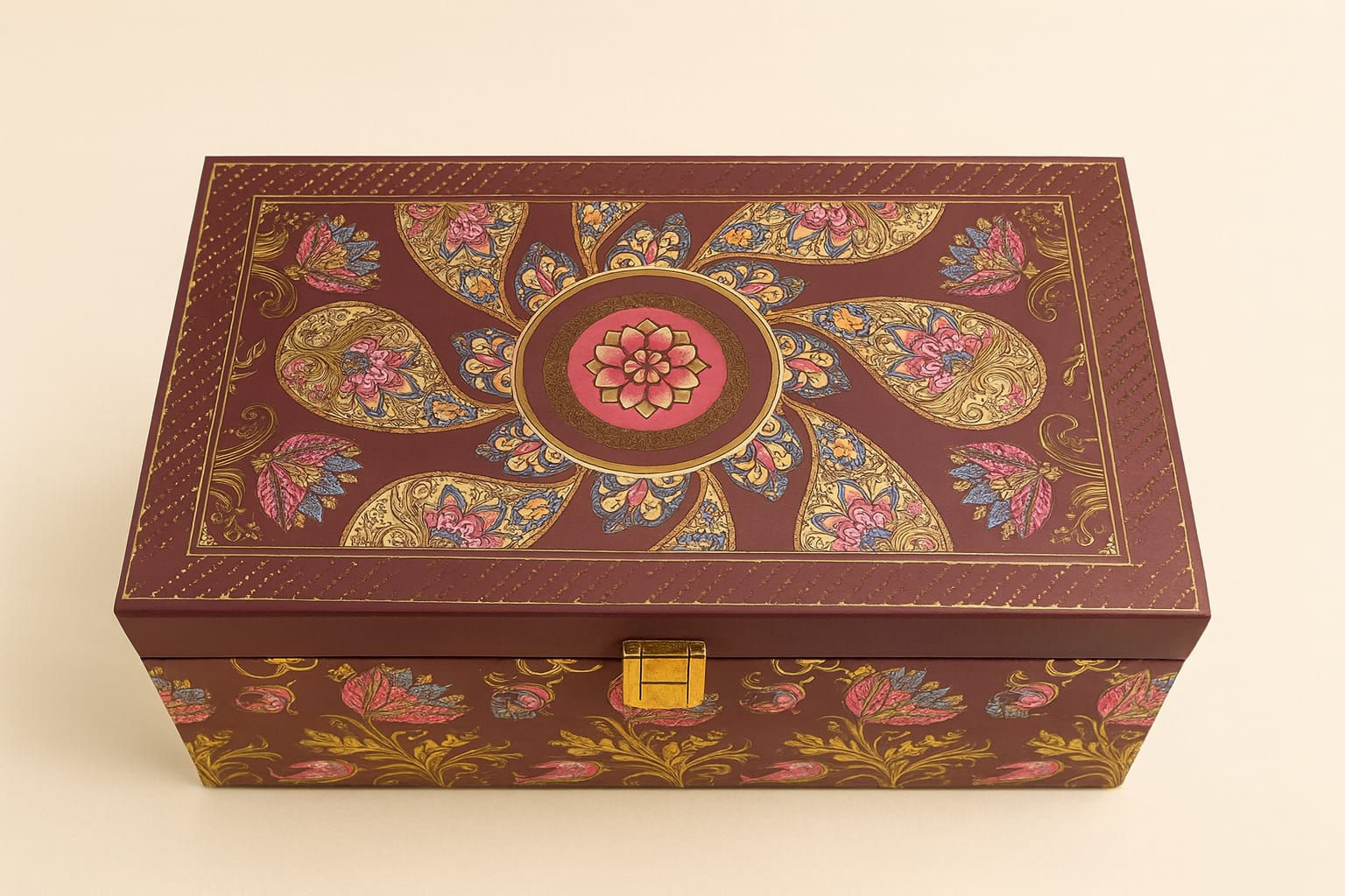 2 Jar "Royal Maroon Treasure Dry Fruit Box"