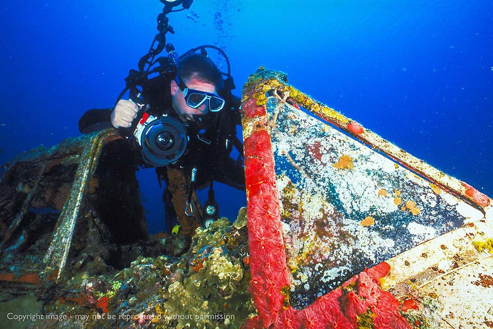 Diving on a WW2 aircraft wreck