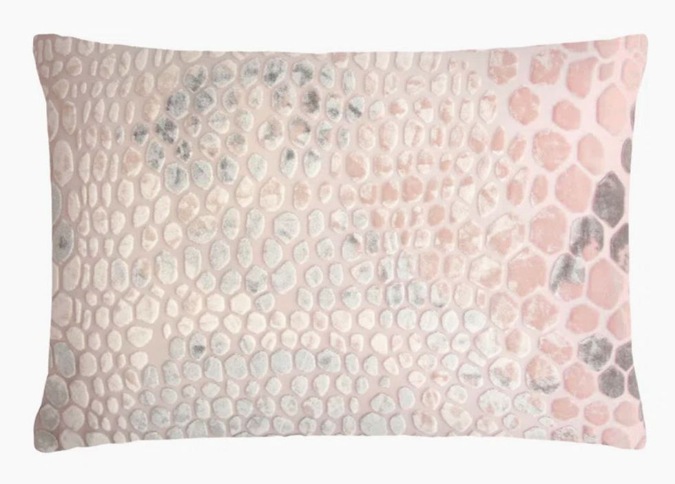 Snakeskin Animal Print Velvet Reversible Throw Pillow (14" x 20")
