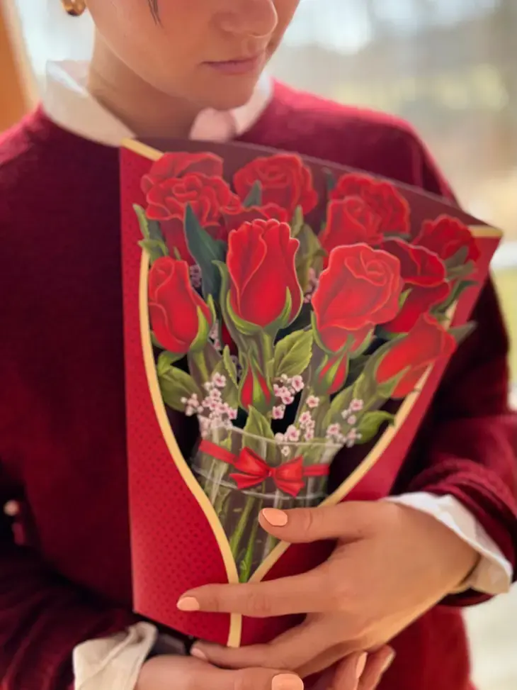 Thumbnail: Red Rose Pop Up card
