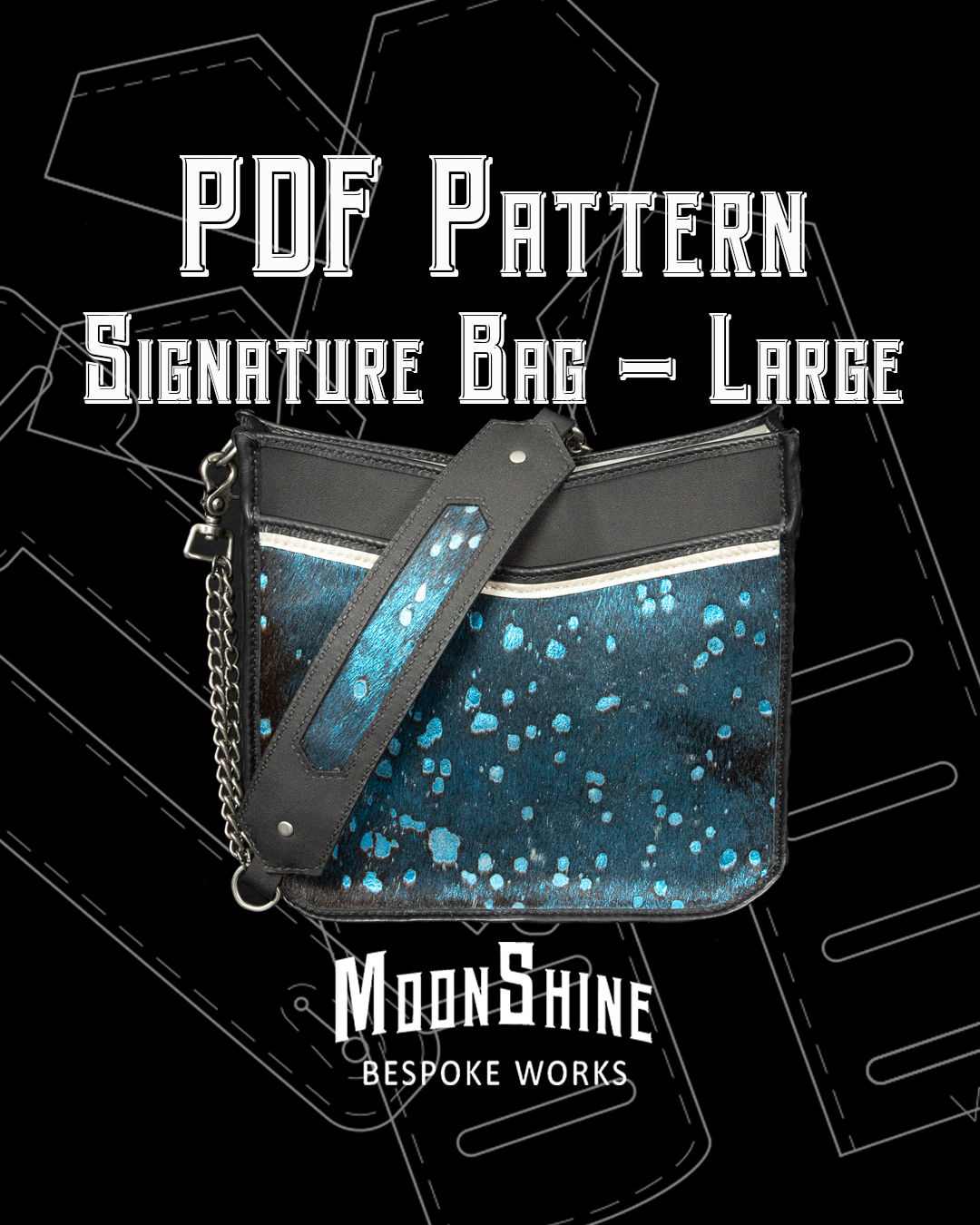 Large Signature Chevron Bag PDF Digital Pattern