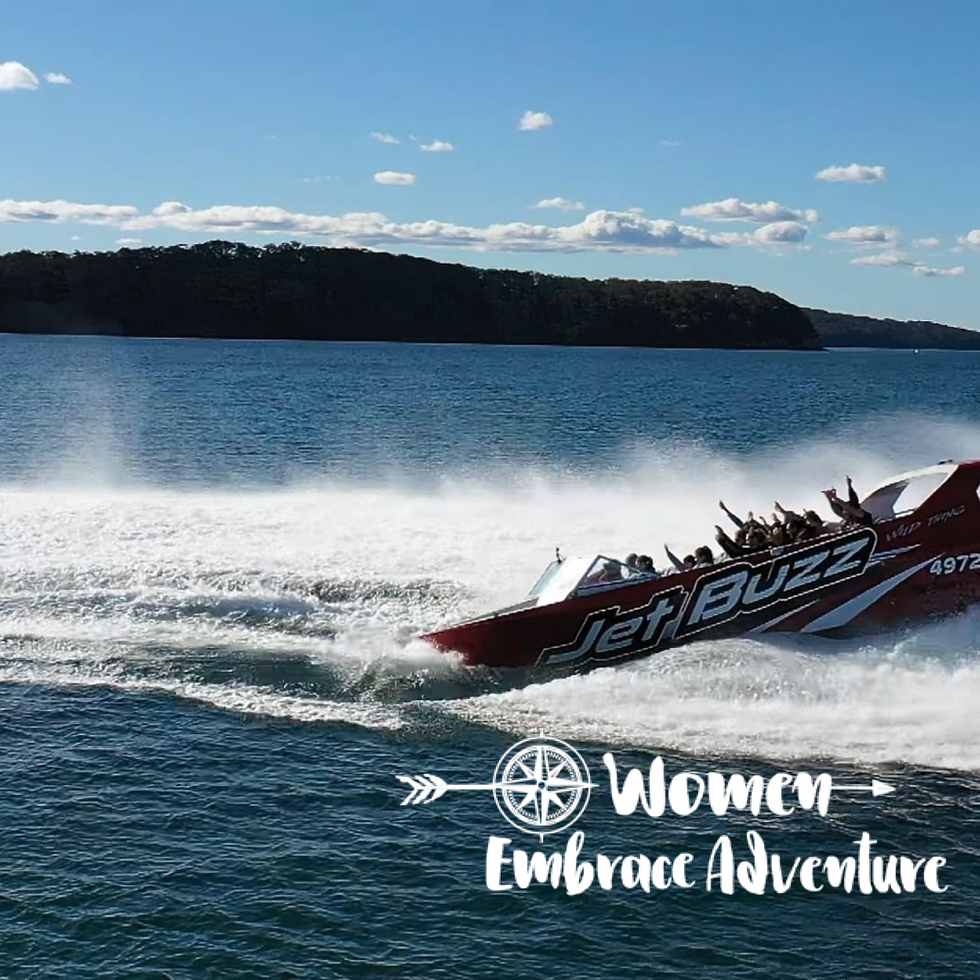 Women Embrace Jet Boating Bubbles and Lunch