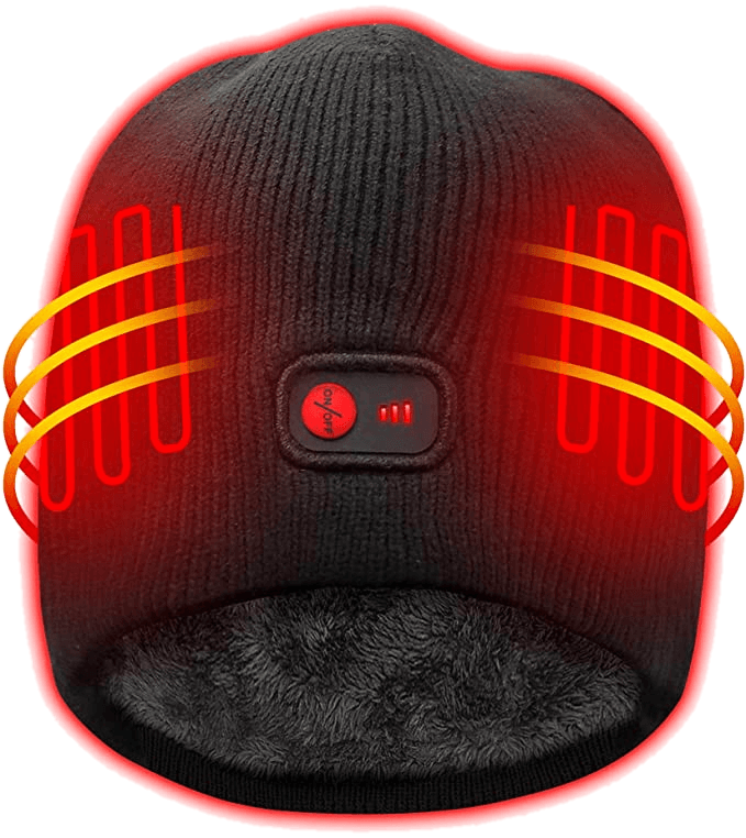 Svpro Battery Heated Beanie Hat Rechargeable Heated Hat Warm Winter