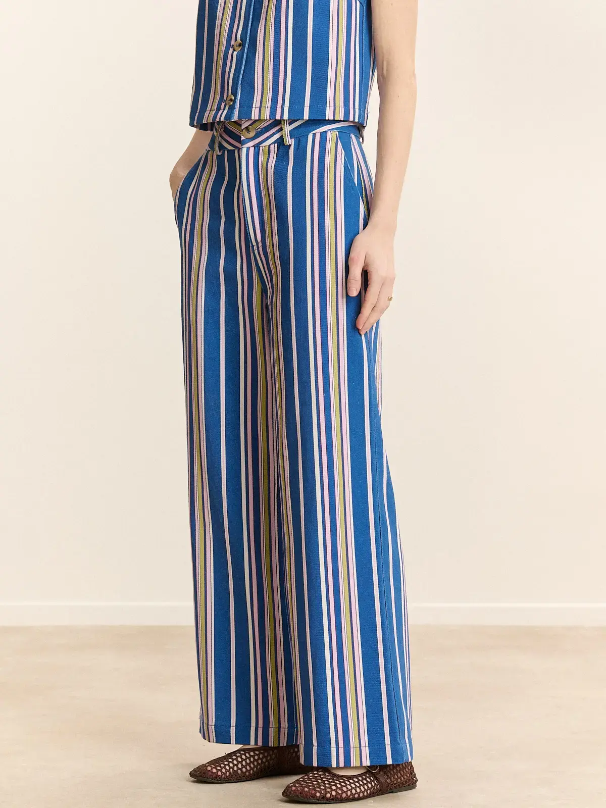 Victorine Striped Pants