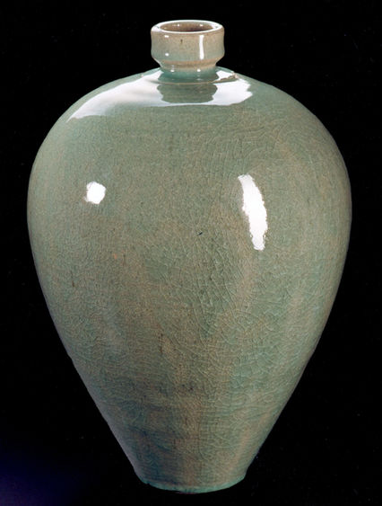Celadon glaze, twice fired stoneware, 16" x 9," $600