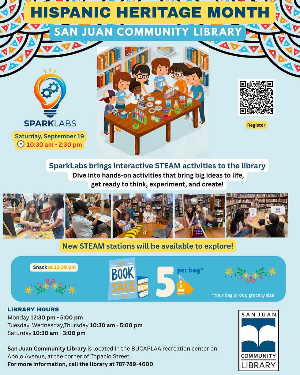 Celebrate Hispanic Heritage Month at your Library!