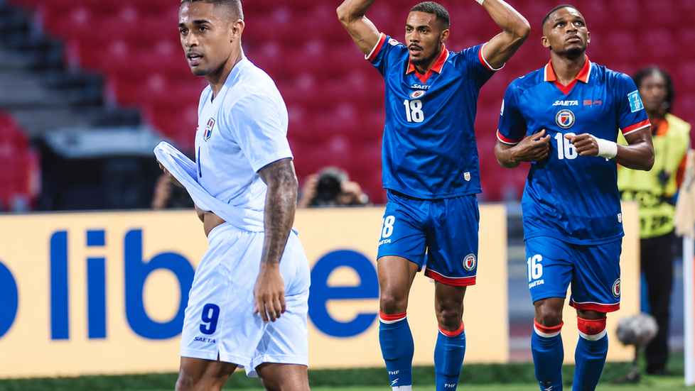 República Dominicana ante Haití en el partido de la Liga de Naciones de la Concacaf en el Estadio Olímpico Félix Sánchez.