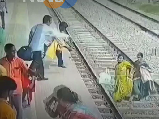 Dos mujeres son atropelladas por un tren en la estación de Bakhtiyarpur, India, mientras intentaban cruzar las vías ferroviarias.