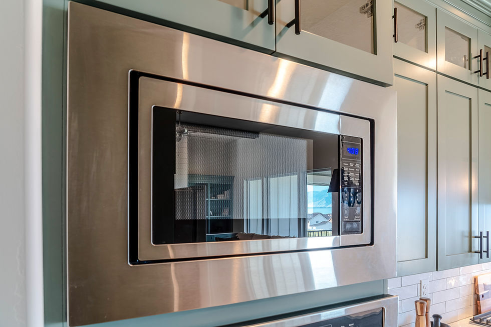 A microwave that doubles s an oven to save space