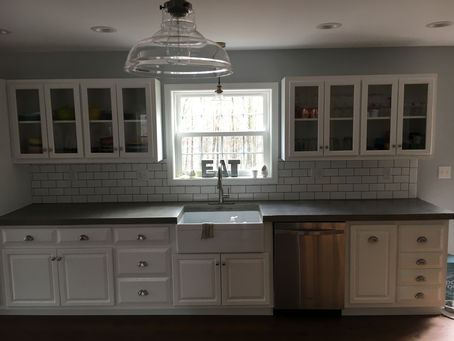 Custom concrete kitchen countertop by Ritter Concrete