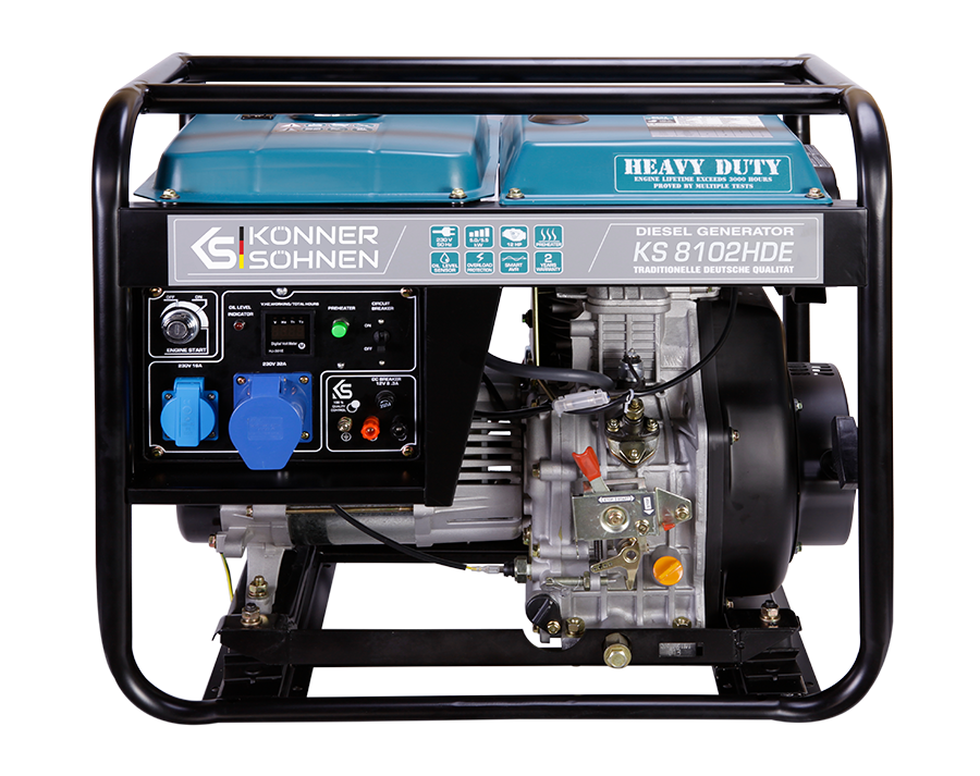 Generator diesel monofazat 230V, 6,5 kW Könner & Söhnen KS 8102HDE (EURO II)