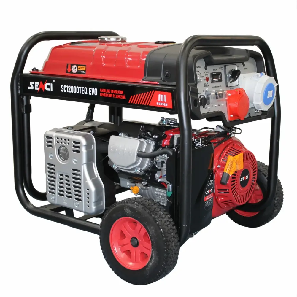 Generator de curent SENCI SC12000TEQ EVO 9.5kW 230V/400V, roti si manere incluse