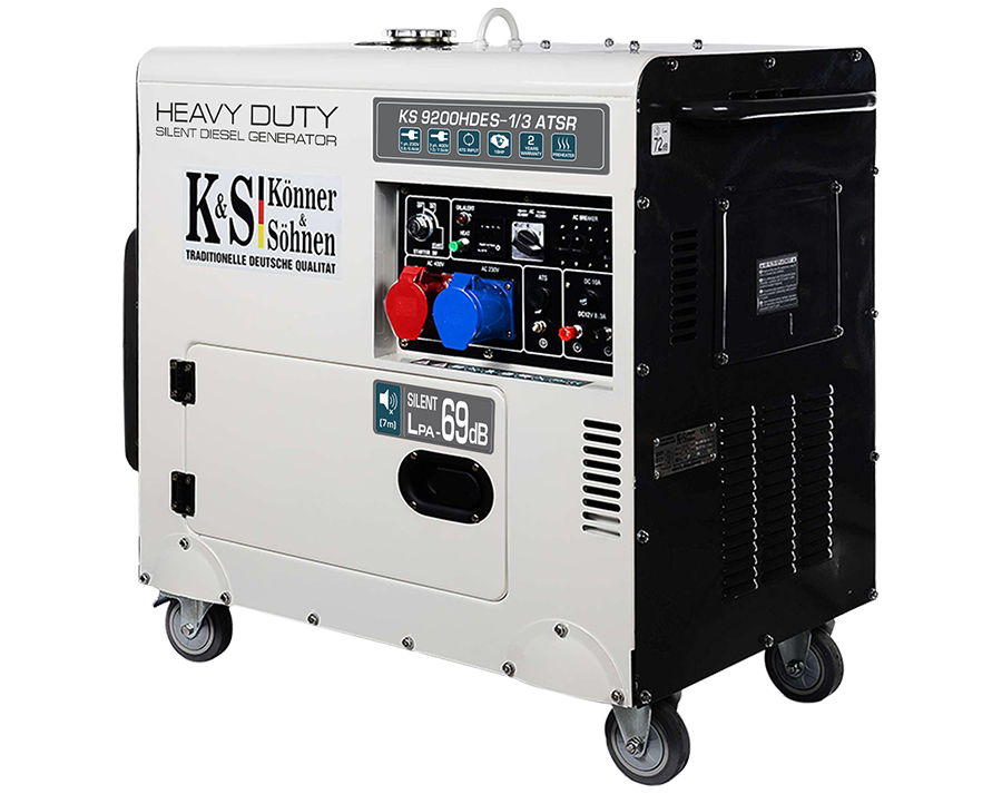 Miniatură: Generator silent diesel 230/400V, 7,5 kW Konner & Sohnen KS 9200HDES-1/3 ATSR