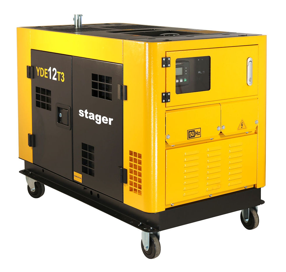 Miniatură: Generator insonorizat diesel trifazat Stager YDE12T3  12kVA, 16A 3000rpmcu ATS