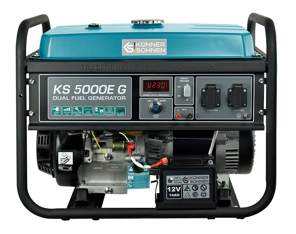 Miniatură: Generator de curent hibrid GPL/benzina 230V 4,5 kW Konner & Sohnen KS 5000E G