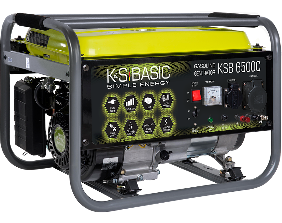Miniatură: Generator pe benzina  Konner & Sohnen «K&S BASIC» KSB 6500C 230V 5.5kW
