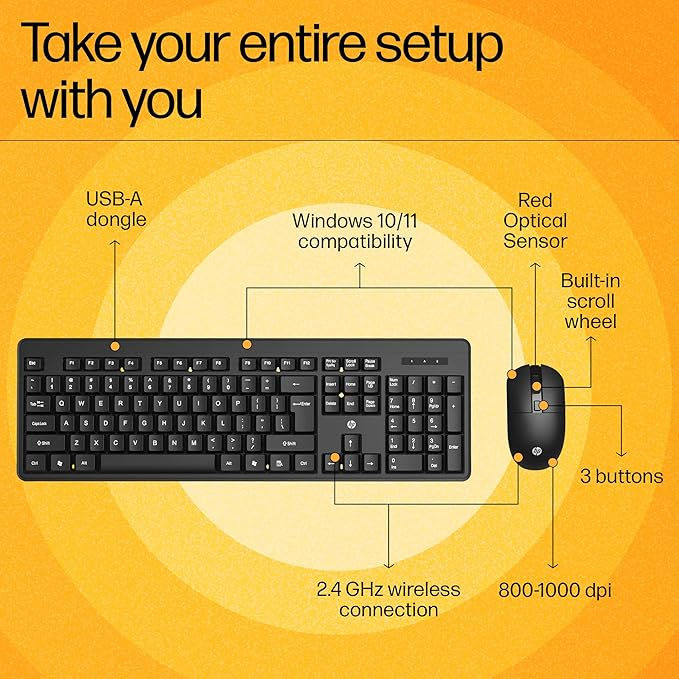 Thumbnail: HP KM200 Wireless Mouse and Keyboard Combo